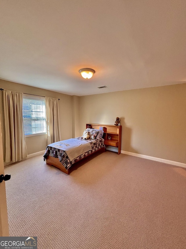 view of carpeted bedroom