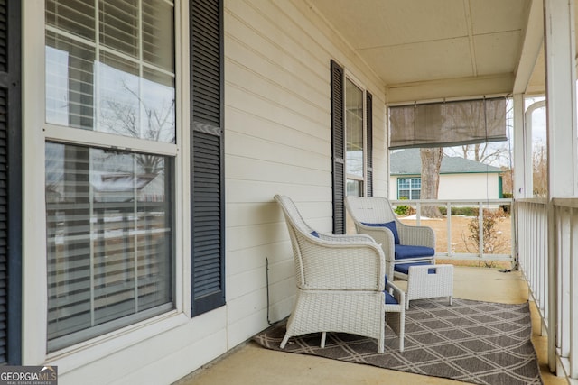 view of sunroom