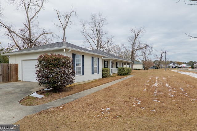 view of front of home with a garage and covered porch