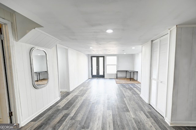 1202 Franklin Rd SW, Plainville, GA 30733 - hallway featuring wood finished floors, recessed lighting, and baseboards