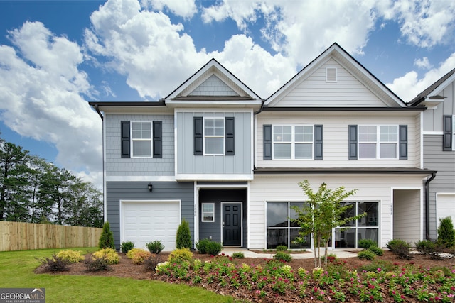 view of front facade with a garage