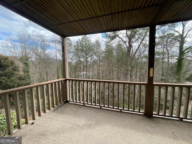 view of balcony