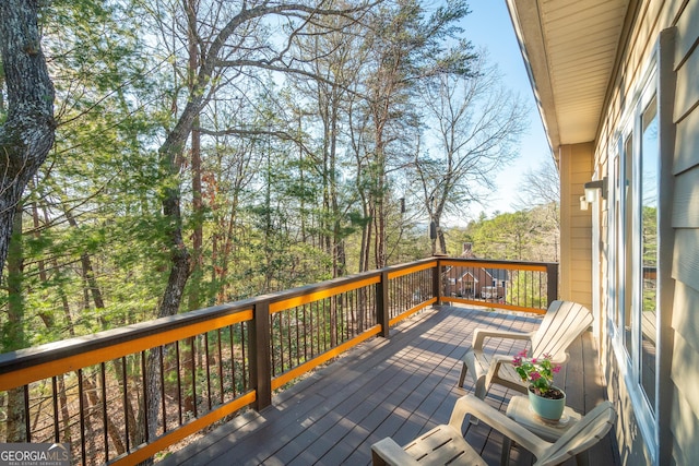 view of wooden deck