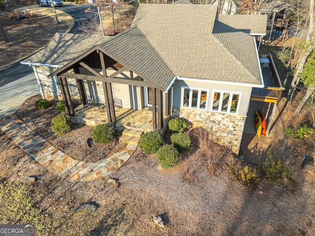 view of front of house featuring a patio