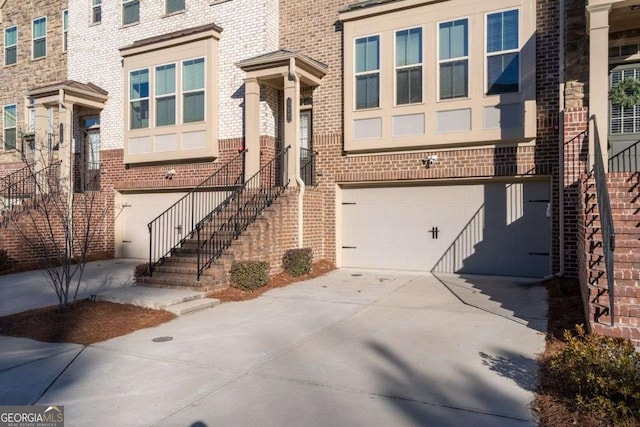 entrance to property featuring a garage