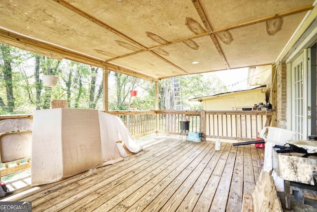 view of wooden terrace