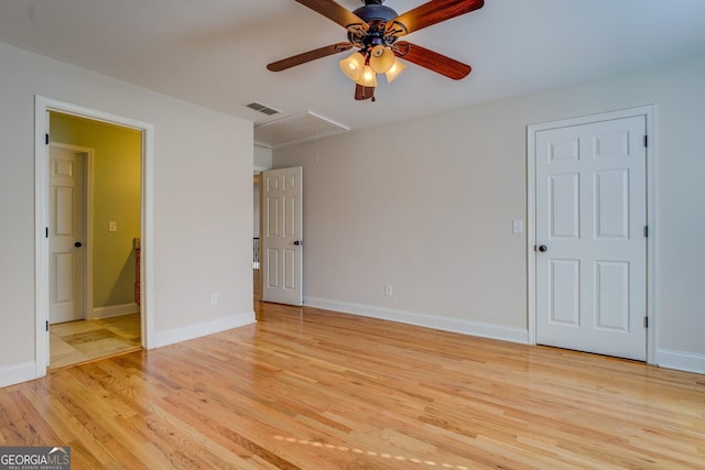 unfurnished room featuring light wood-type flooring