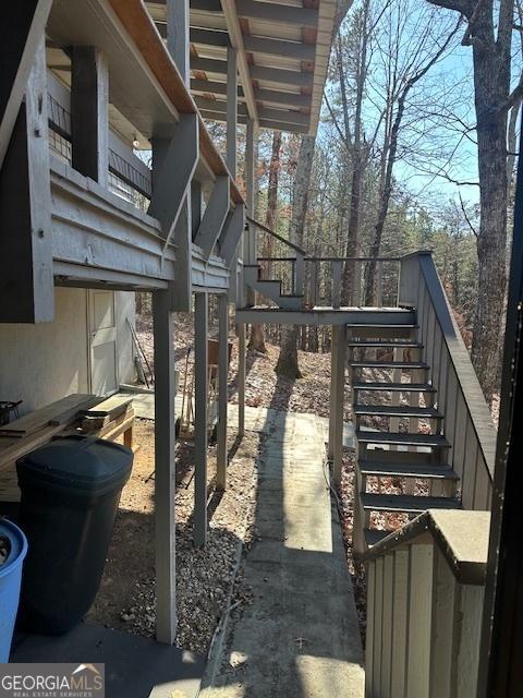 exterior space with stairs