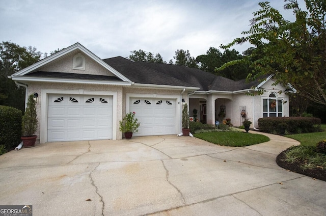 ranch-style house with a garage