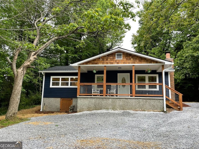 view of front of house featuring a porch