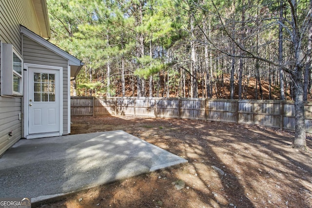 view of yard with a patio