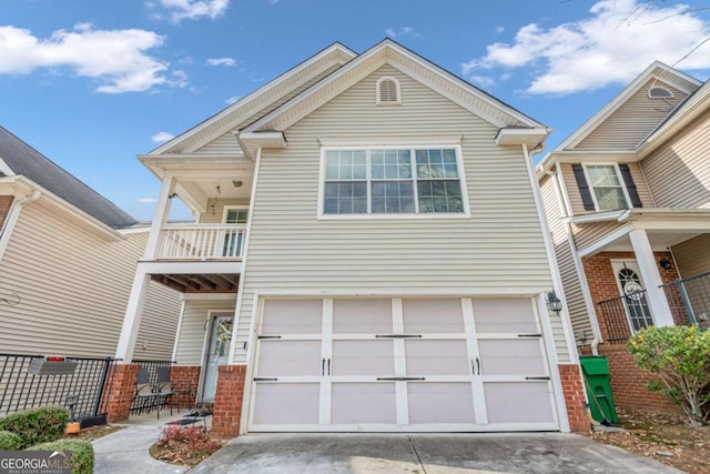 view of front of house featuring a garage