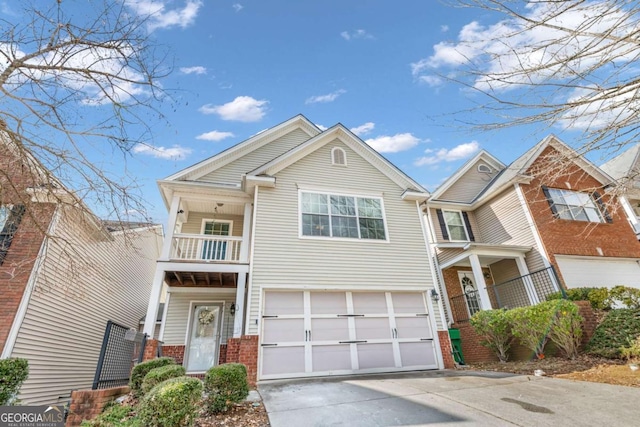 view of front of home featuring a garage