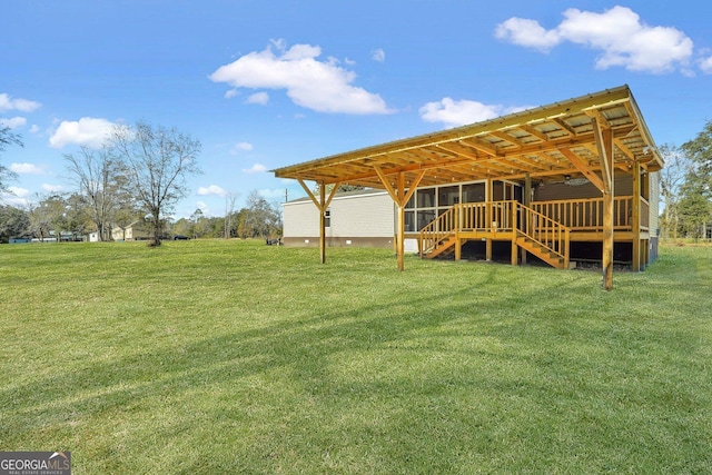 exterior space featuring a deck