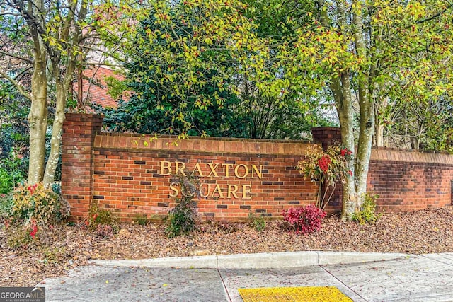 view of community sign