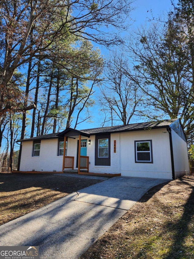 view of ranch-style house