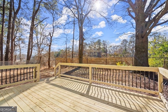 view of wooden deck