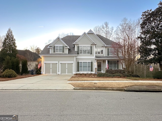 view of front of house featuring a garage