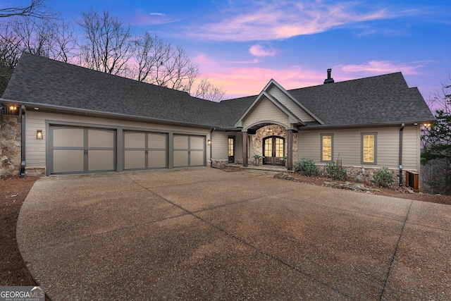 ranch-style house with a garage