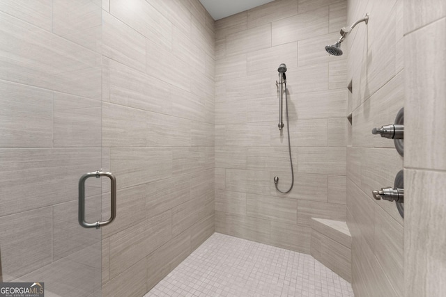 bathroom with an enclosed shower