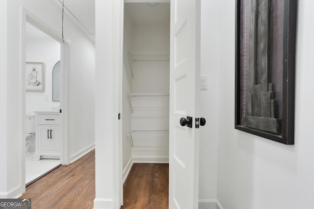 view of walk in closet