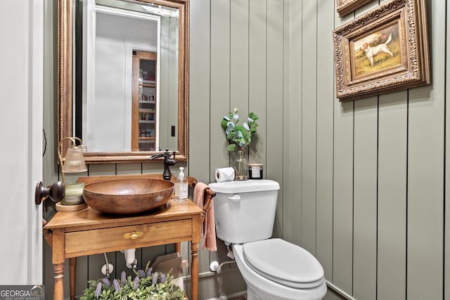 bathroom with a sink and toilet