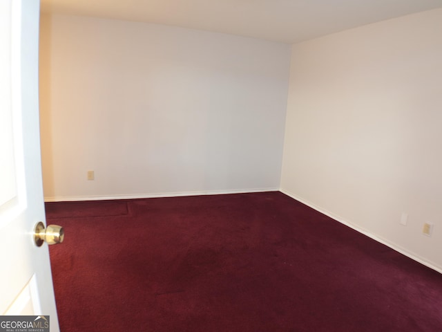 view of carpeted spare room