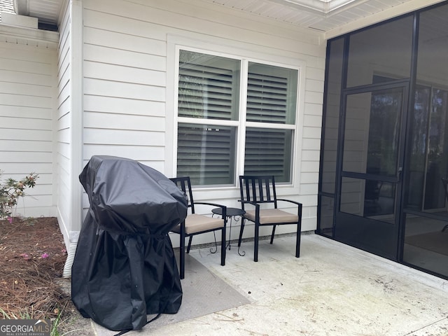 view of patio with grilling area