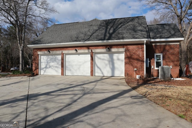 garage featuring central AC