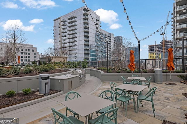 view of patio featuring area for grilling