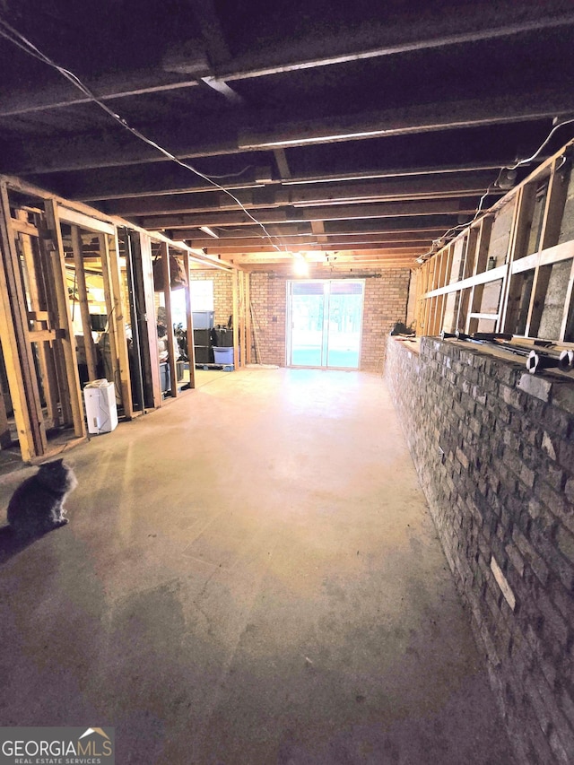 view of basement