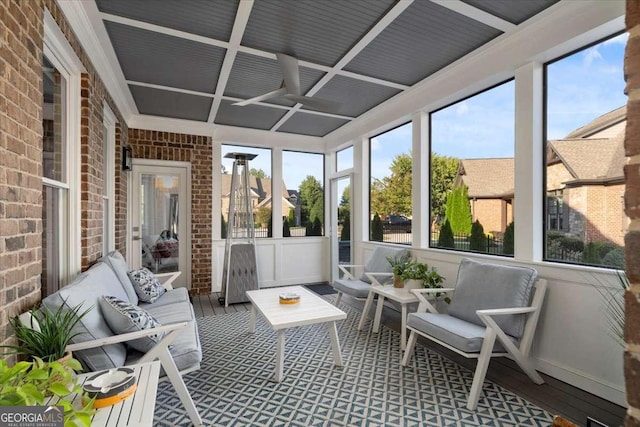 109 Slate Dr, Buford, GA 30518 - sunroom with ceiling fan and healthy amount of natural light