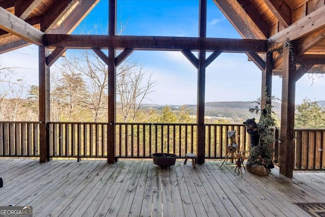 view of wooden terrace