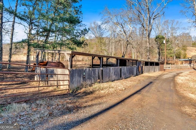 view of horse barn