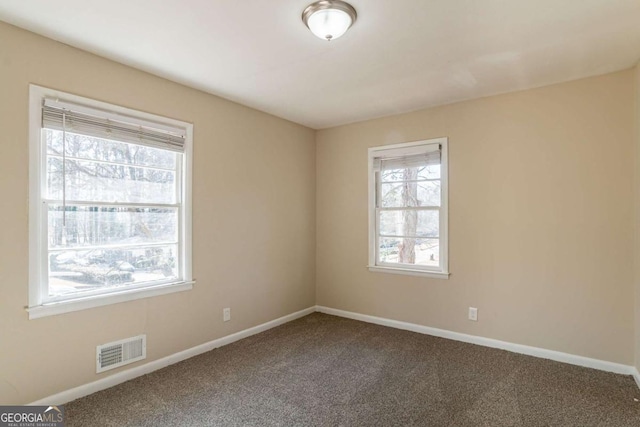 view of carpeted empty room