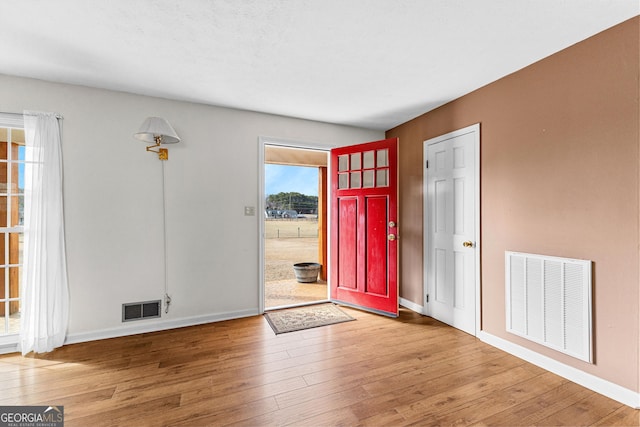 foyer featuring wood-type flooring