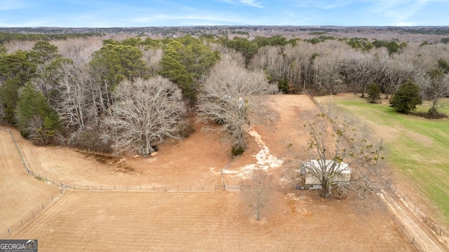 bird's eye view featuring a rural view