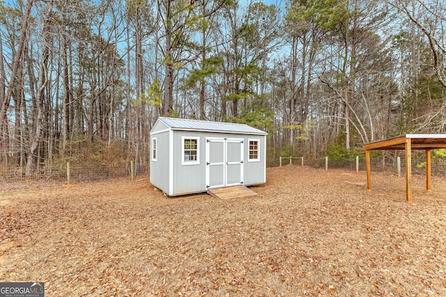 view of outdoor structure