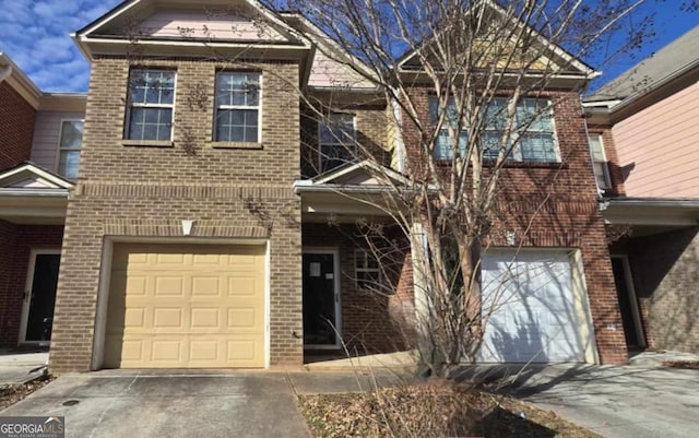 view of front property with a garage