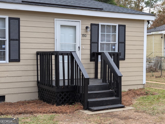 view of doorway to property