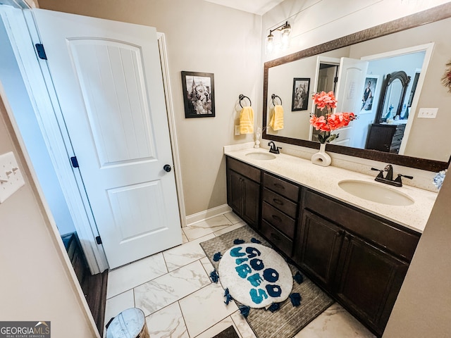 bathroom featuring vanity