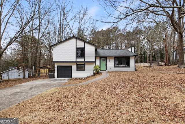 tri-level home with a garage