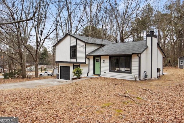 tri-level home with a garage