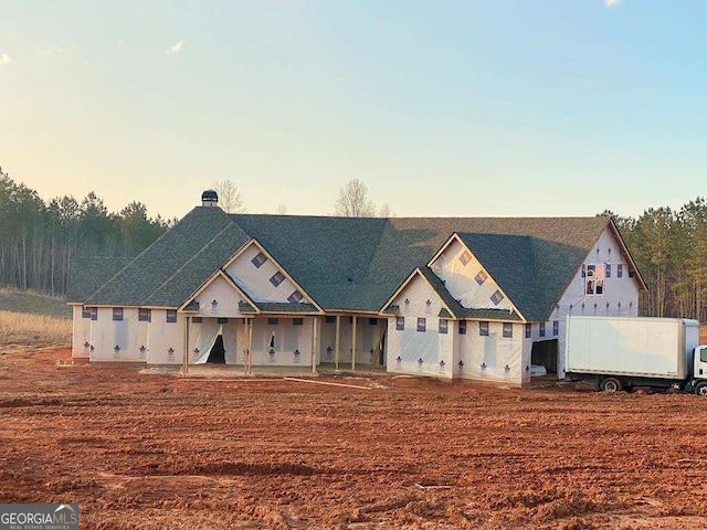 view of unfinished property