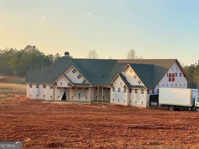 view of unfinished property