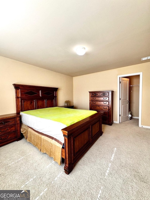 view of carpeted bedroom