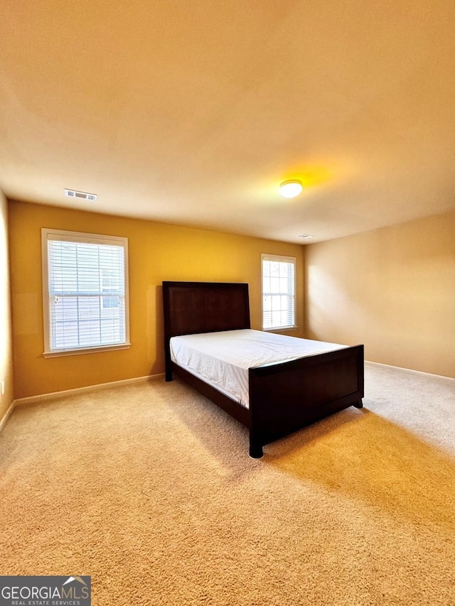 unfurnished bedroom with multiple windows and carpet