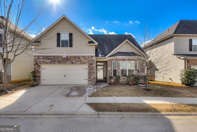 view of front of home featuring a garage