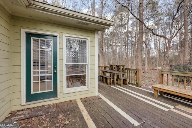 view of wooden deck