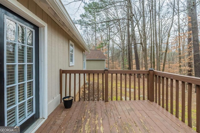 view of wooden terrace